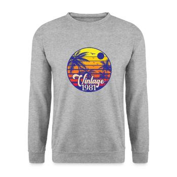 Vintage 1981 - Unisex Sweatshirt - salt & pepper - Front - Alina (178cm) & Michal (187cm)