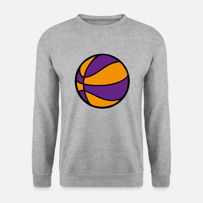 Basketball 2 Farbe - Unisex Pullover - Weißgrau meliert