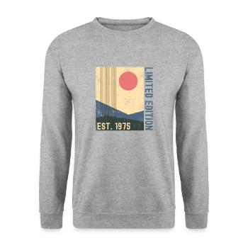 Millésime 1975 - Sweat-shirt Unisexe - gris chiné - Devant - Alina (178cm) & Michal (187cm)