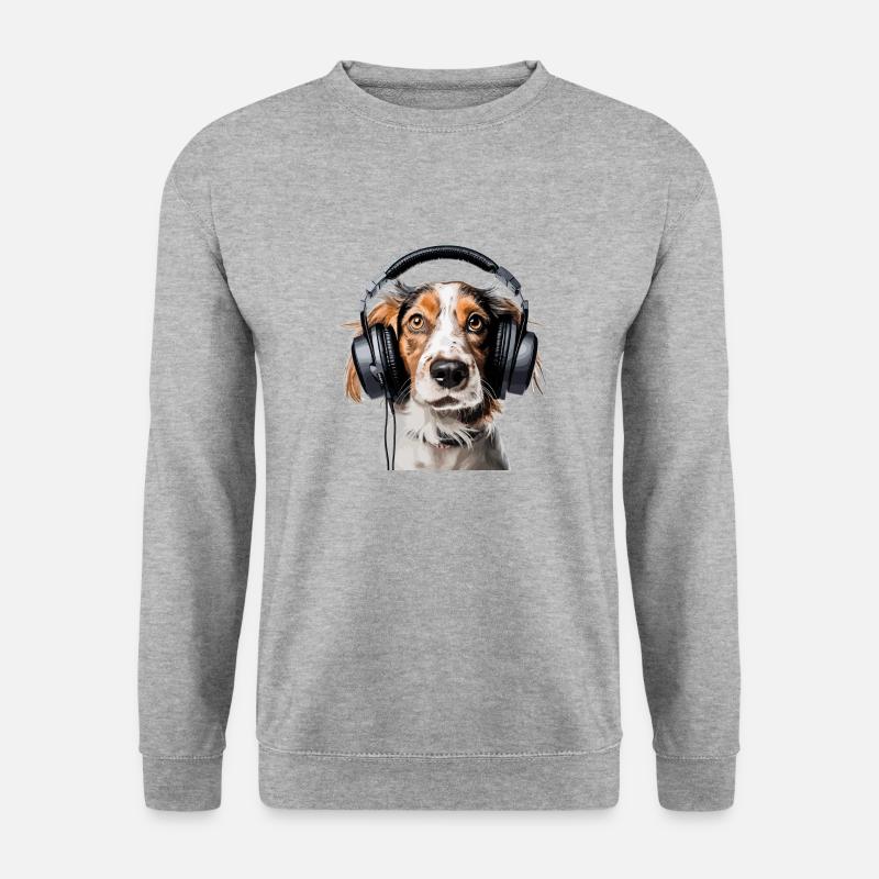 Einfach mal weghören! - Unisex Pullover - Weißgrau meliert