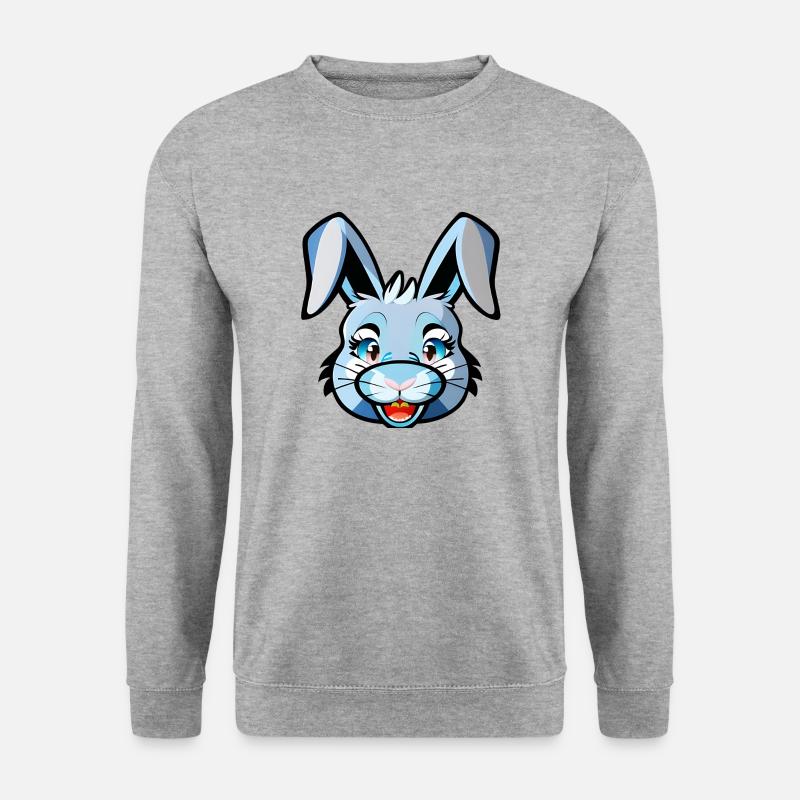 Kaninchenhase - Unisex Pullover - Weißgrau meliert