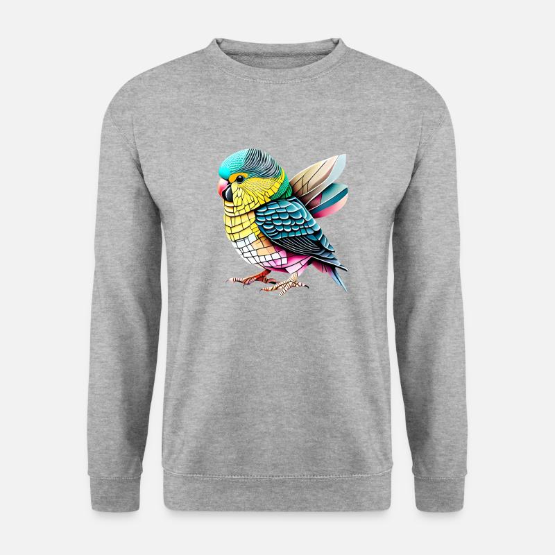 Perruche Oiseau Calopsitte Propriétaire d’oiseau - Sweat-shirt Unisexe - gris chiné