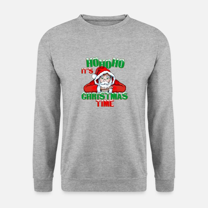 Father Christmas - Unisex Pullover - Weißgrau meliert