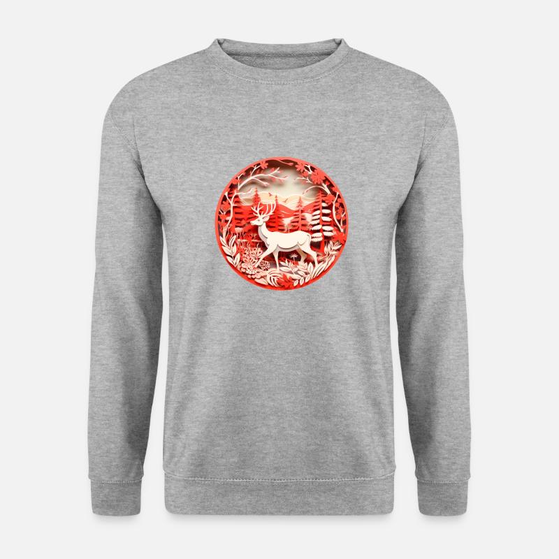 Weihnachten Kugel - Unisex Pullover - Weißgrau meliert