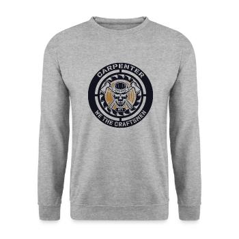 Menuisier nous les artisans - Sweat-shirt Unisexe - gris chiné - Devant - Alina (178cm) & Michal (187cm)