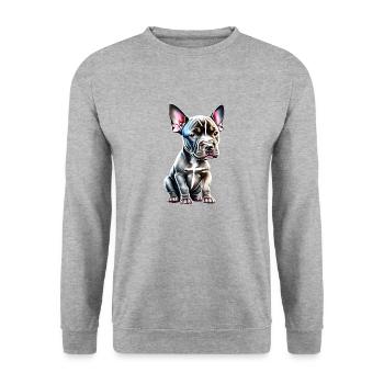 Staffordshire Bull Terrier Chiens Propriétaires de chiens Chien - Sweat-shirt Unisexe - gris chiné - Devant - Alina (178cm) & Michal (187cm)
