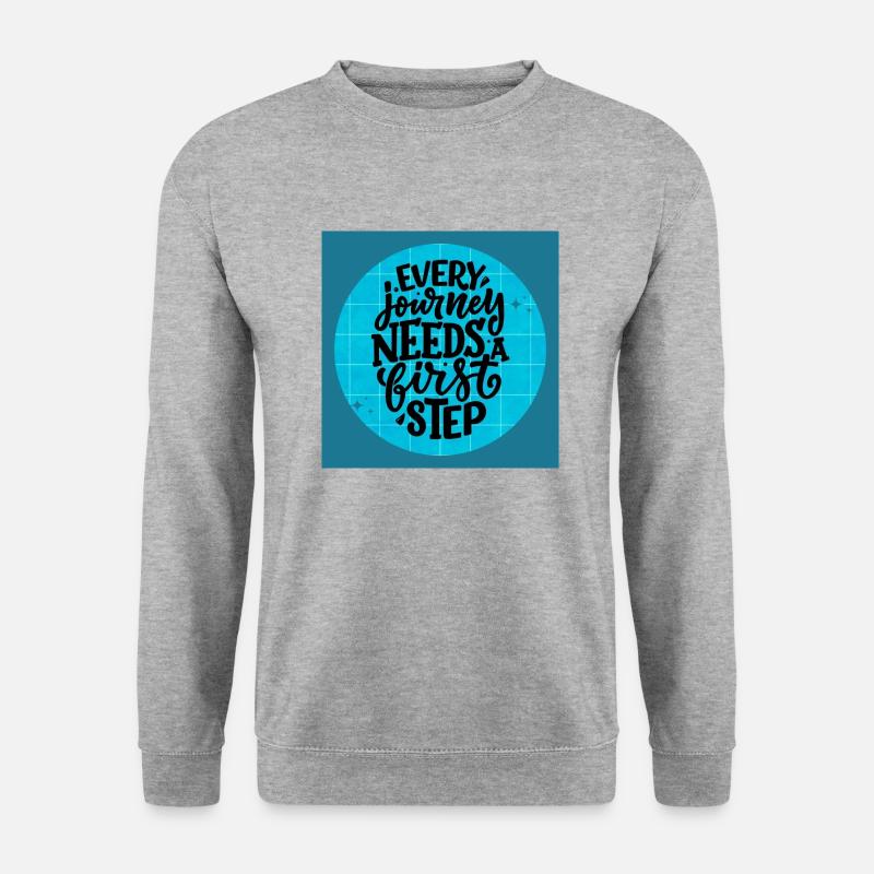 Every journey - Unisex Pullover - Weißgrau meliert