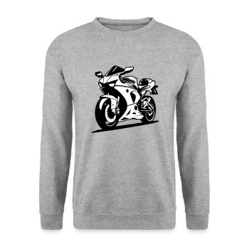 Sport Bike - Unisex Sweatshirt - salt & pepper - Front - Alina (178cm) & Michal (187cm)