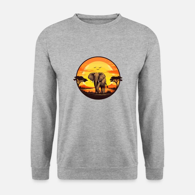 Afrikanische Sonne - Unisex Pullover - Weißgrau meliert