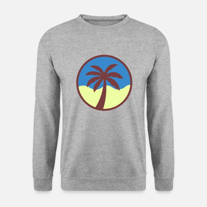 palme - Unisex Pullover - Weißgrau meliert