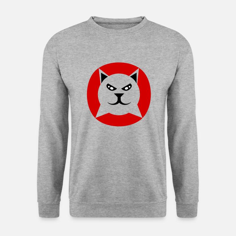 Luchs. - Unisex Pullover - Weißgrau meliert