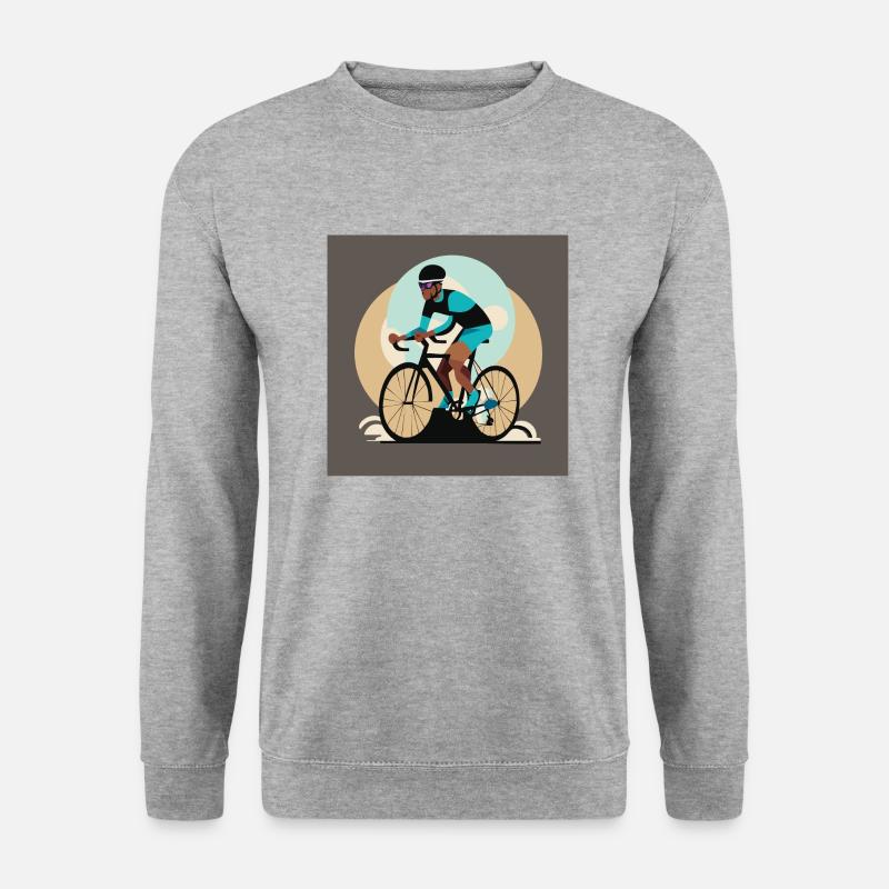 Rennrad / Fahrrad - Unisex Pullover - Weißgrau meliert