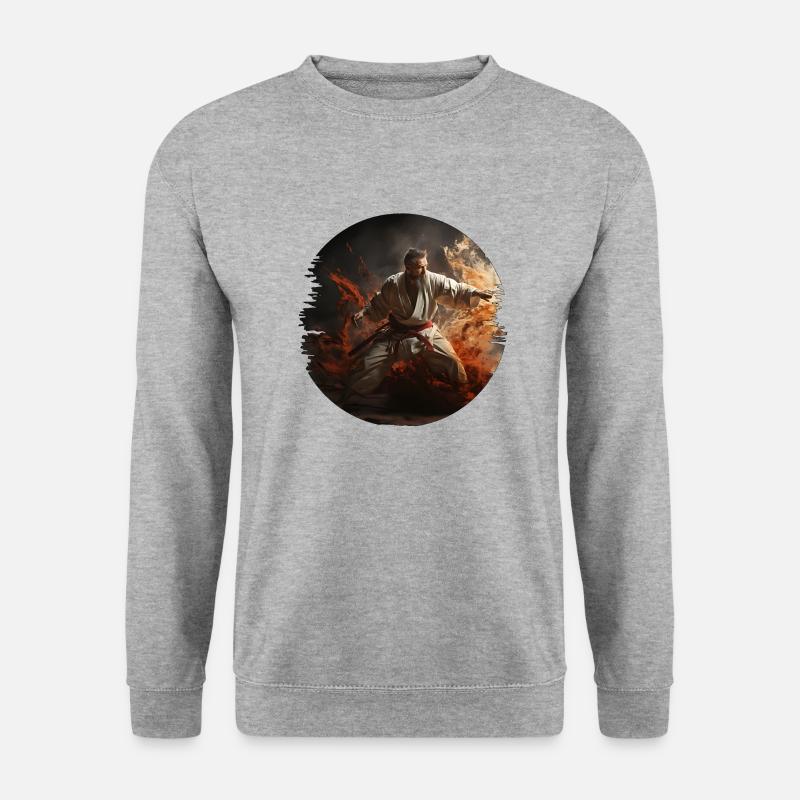 Karaté Fighter : Maître de l’autodéfense - Sweat-shirt Unisexe - gris chiné