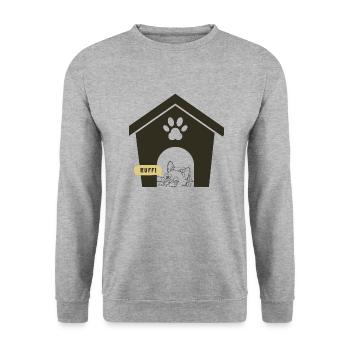 Ruff Day Dog Design - Unisex Sweatshirt - salt & pepper - Front - Alina (178cm) & Michal (187cm)