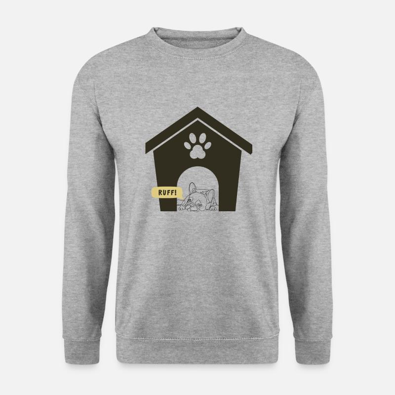 Ruff Day Hundedesign - Unisex Pullover - Weißgrau meliert