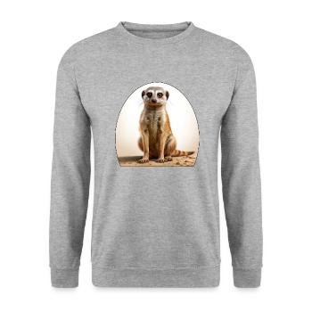 Monkeys are cute and social mammals - Unisex Sweatshirt - salt & pepper - Front - Alina (178cm) & Michal (187cm)