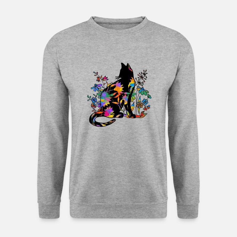Chat - Sweat-shirt Unisexe - gris chiné