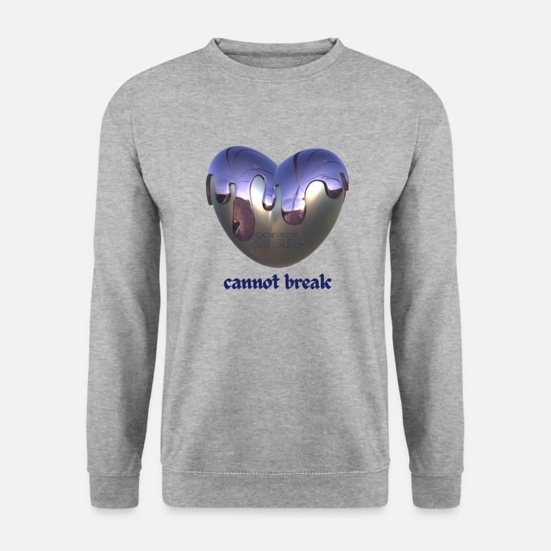 Steel cannot break - Unisex Pullover - Weißgrau meliert