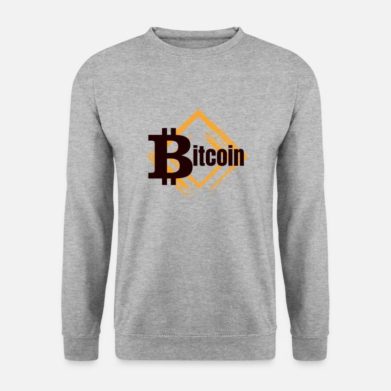 Bitcoin - Unisex Pullover - Weißgrau meliert