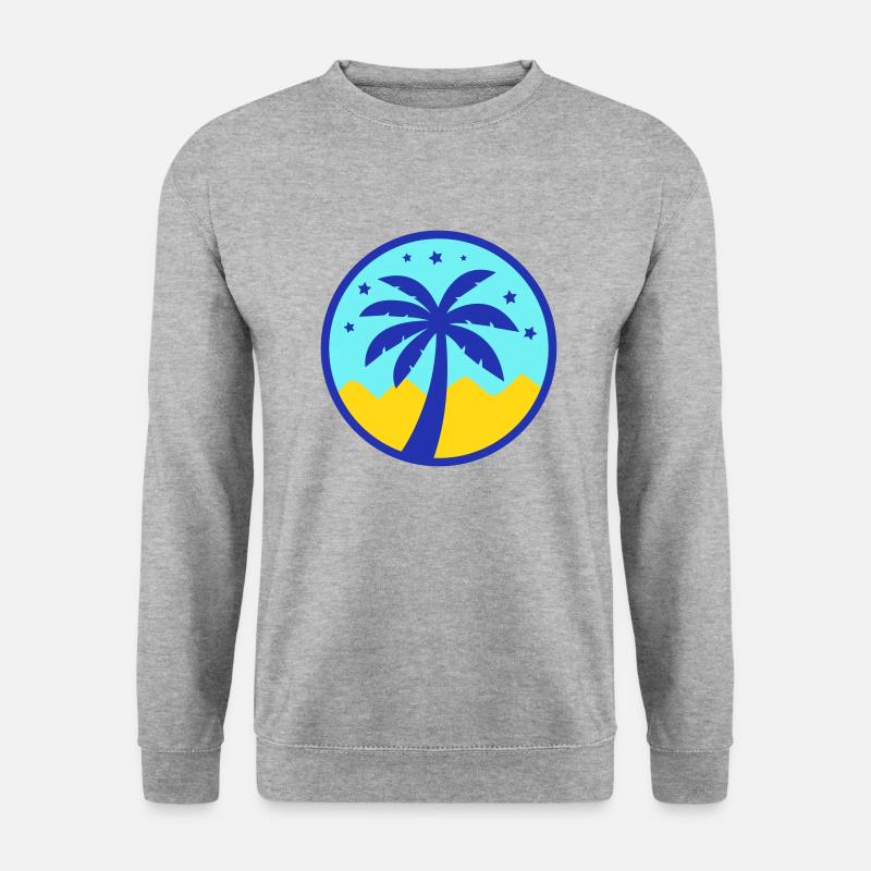 palme pyramide - Unisex Pullover - Weißgrau meliert