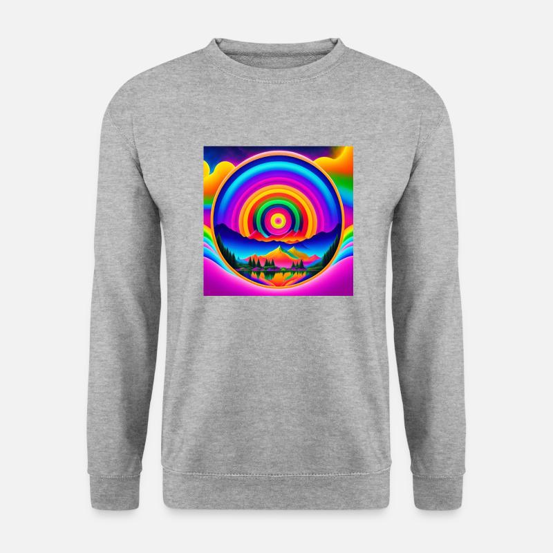 Psychedelischer Trip - Unisex Pullover - Weißgrau meliert