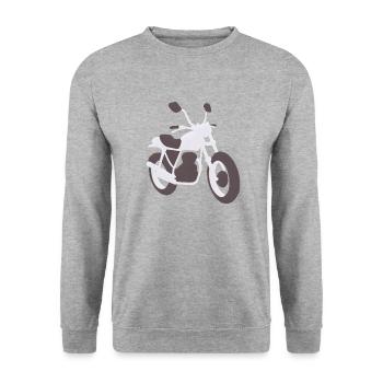 Motorcycle Motorcross Motorbike Fan Motorcyclist - Unisex Sweatshirt - salt & pepper - Front - Alina (178cm) & Michal (187cm)