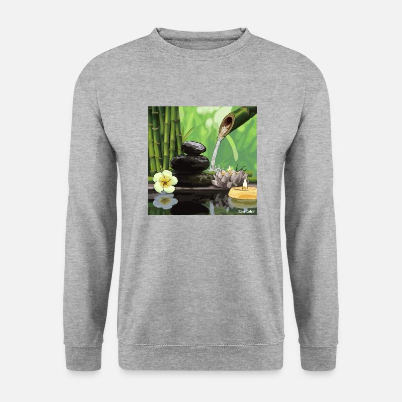 Entspannung - Unisex Pullover - Weißgrau meliert