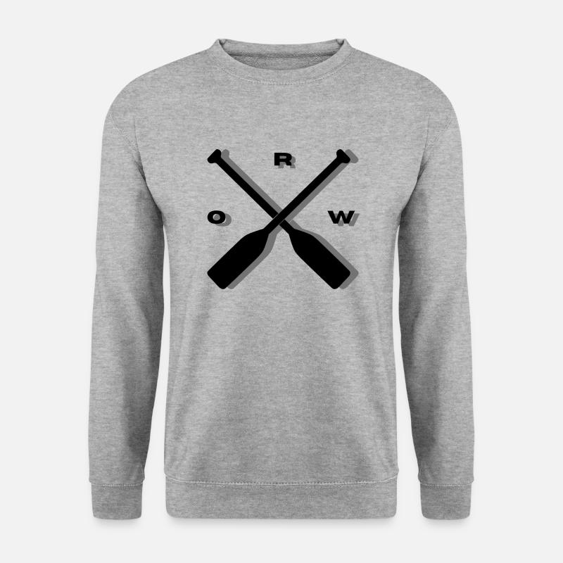 Design der Ruderruder - Unisex Pullover - Weißgrau meliert