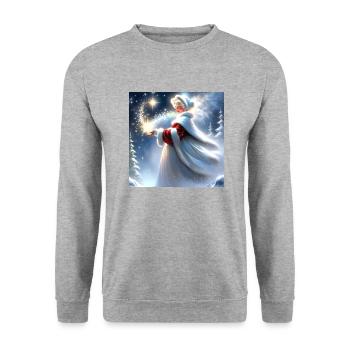 Joyeux Noel #3 - Sweat-shirt Unisexe - gris chiné - Devant - Alina (178cm) & Michal (187cm)