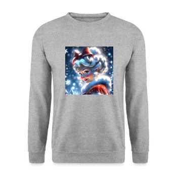 Joyeux Noel #4 - Sweat-shirt Unisexe - gris chiné - Devant - Alina (178cm) & Michal (187cm)