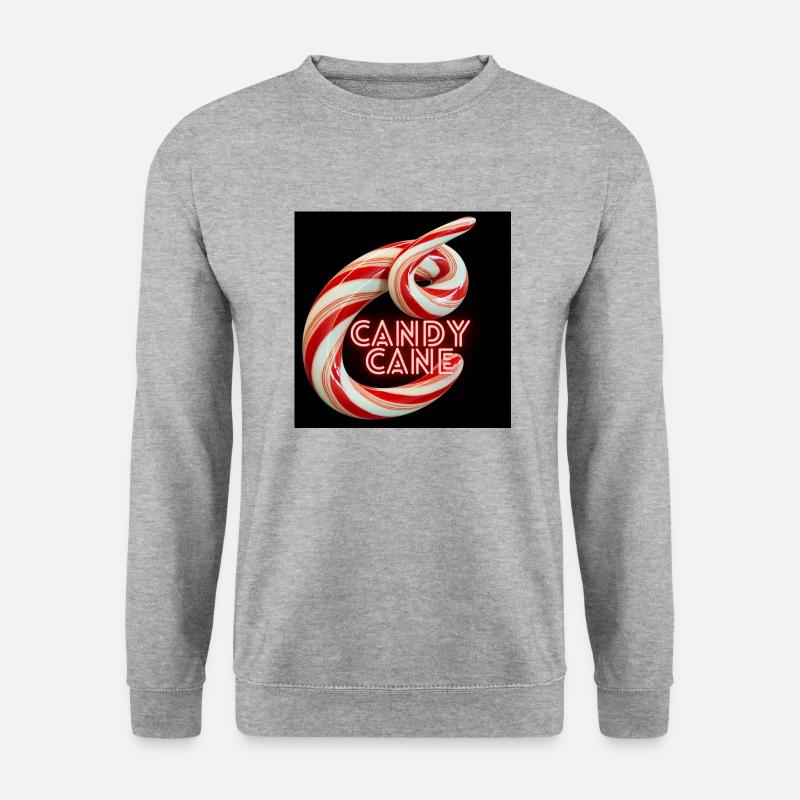 Candy Cane - Unisex Pullover - Weißgrau meliert