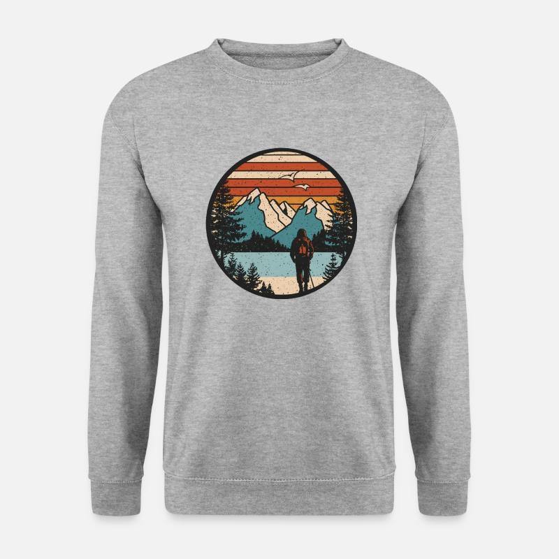 Der Berg ruft 1 - Unisex Pullover - Weißgrau meliert