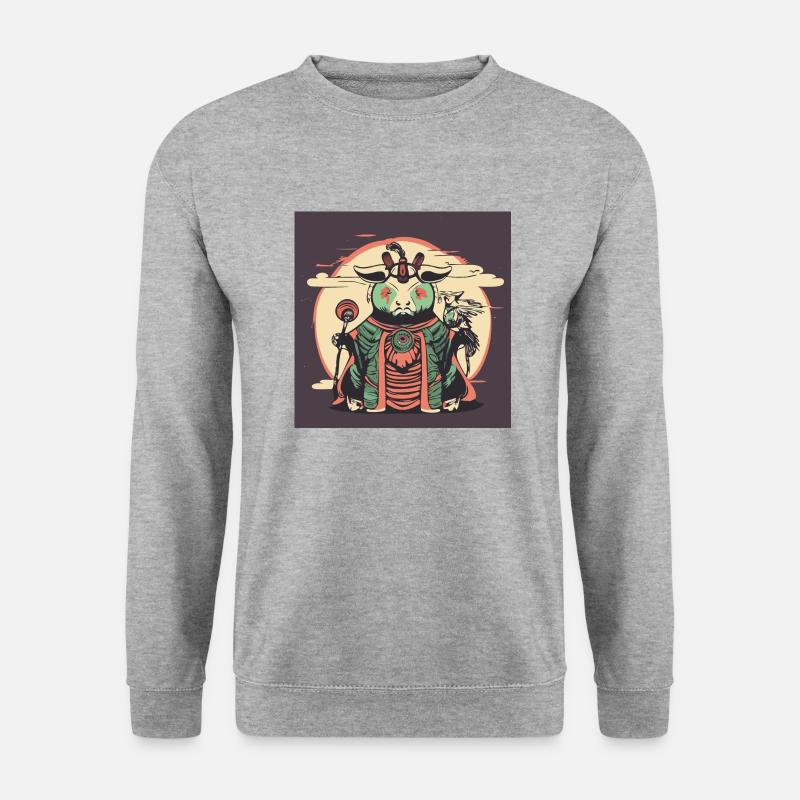 Ziegen Priester - Unisex Pullover - Weißgrau meliert