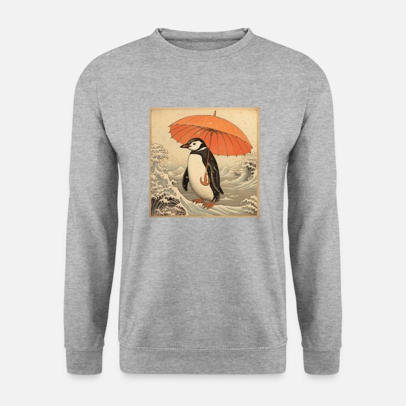 Penguin Ukiyo-e no2 - Unisex Sweatshirt - salt & pepper