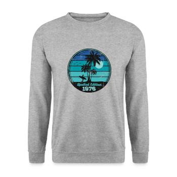 Vintage 1976 - Unisex Pullover - Weißgrau meliert - Vorne - Alina (178cm) & Michal (187cm)