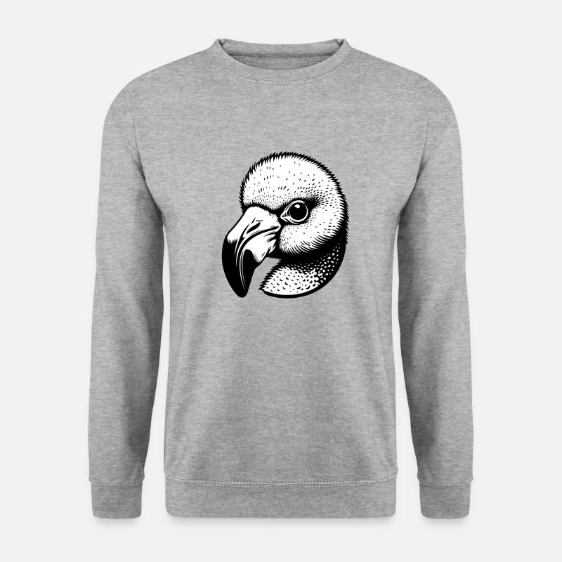 Schräger Vogel - Unisex Pullover - Weißgrau meliert