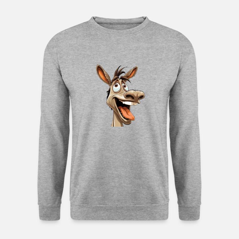 Crazy Donkey Comic Motif - Crazy Cool Donkey - Unisex Sweatshirt - salt & pepper