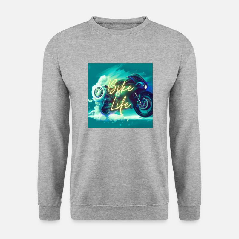 Bike 2 - Unisex Pullover - Weißgrau meliert