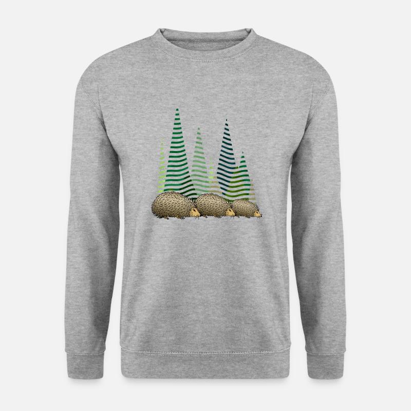Igel - Unisex Pullover - Weißgrau meliert