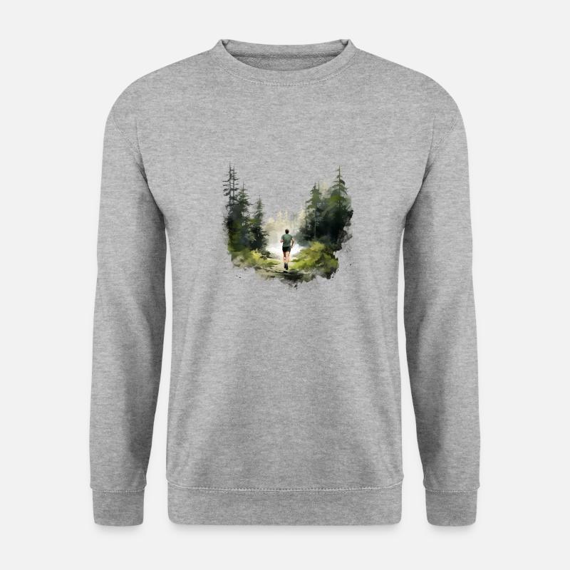 Schneller, weiter, stärker: Dein Jogging Shirt - Unisex Pullover - Weißgrau meliert