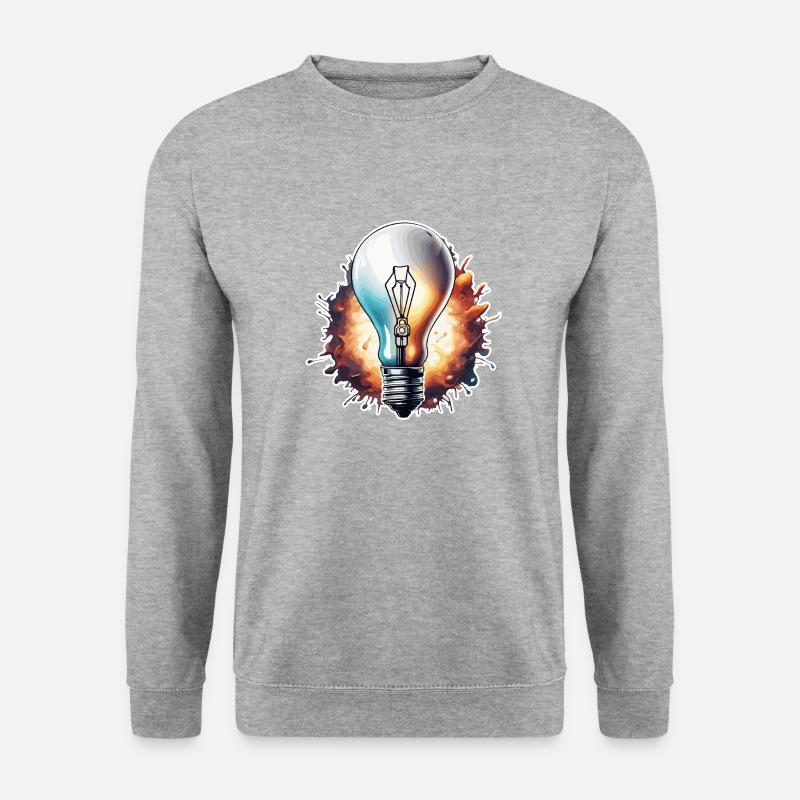 Bulb / Bulb / Brightness / Light - Unisex Sweatshirt - salt & pepper