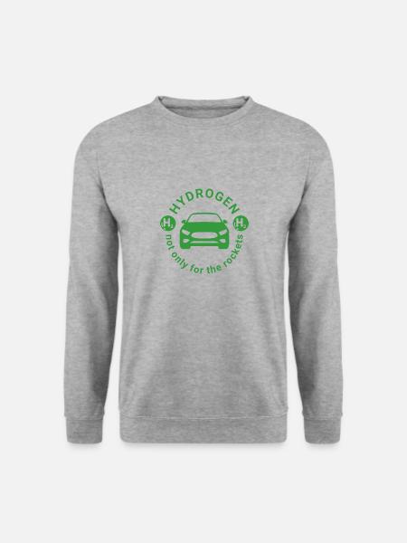 Wasserstoff H2 als für Fahrzeuge - Unisex Pullover - Weißgrau meliert