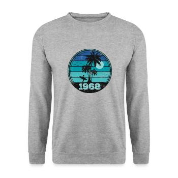Millésime 1968 - Sweat-shirt Unisexe - gris chiné - Devant - Alina (178cm) & Michal (187cm)