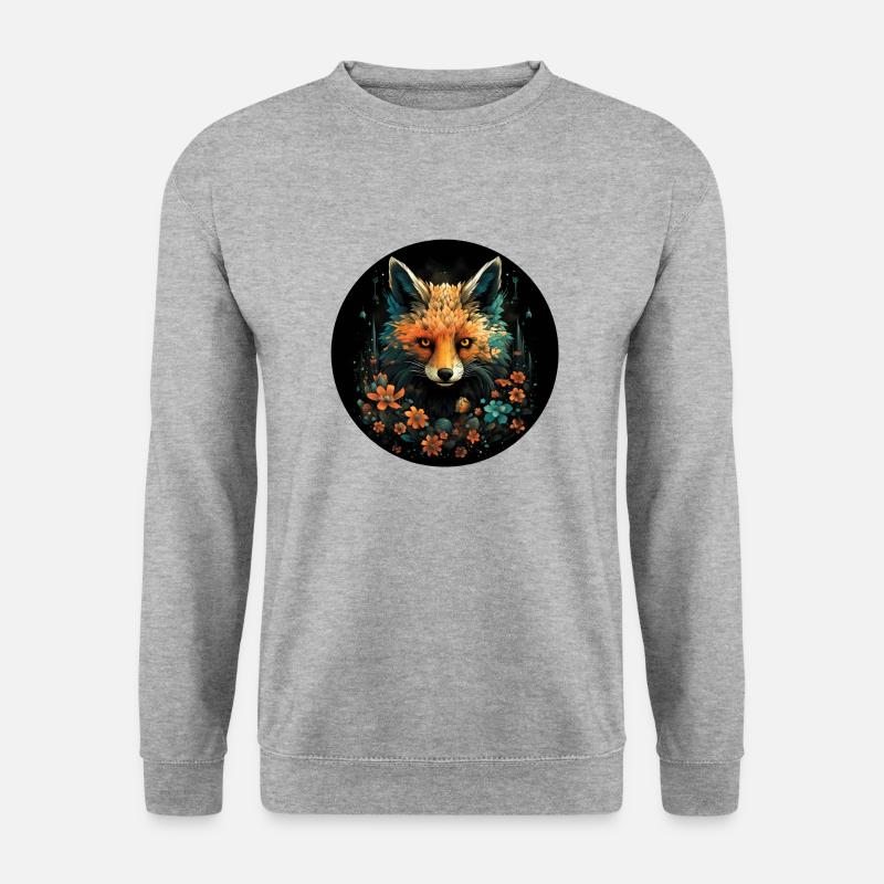 Fuchsliebe - Unisex Pullover - Weißgrau meliert