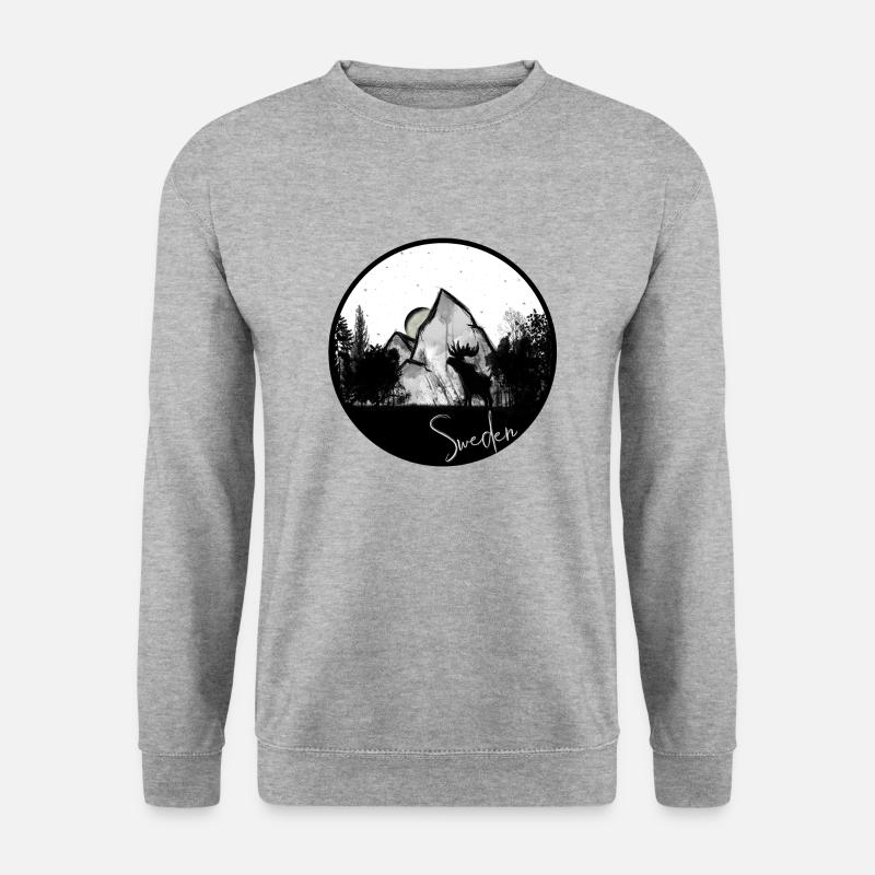 Sweden impression - Unisex Pullover - Weißgrau meliert