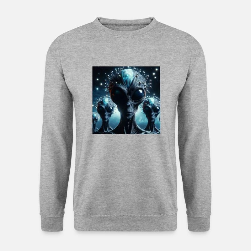 Weltall Spiritualität - Unisex Pullover - Weißgrau meliert
