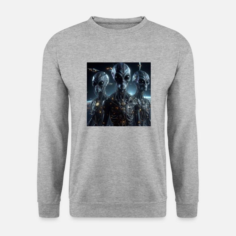 Astronomie - Unisex Pullover - Weißgrau meliert