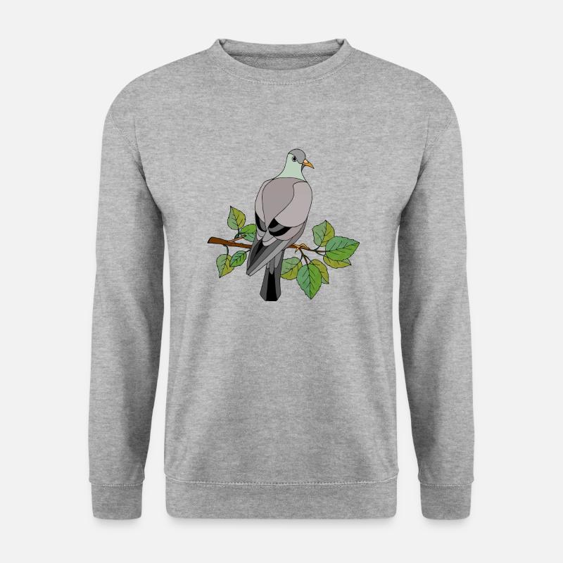 Vogel - Unisex Pullover - Weißgrau meliert
