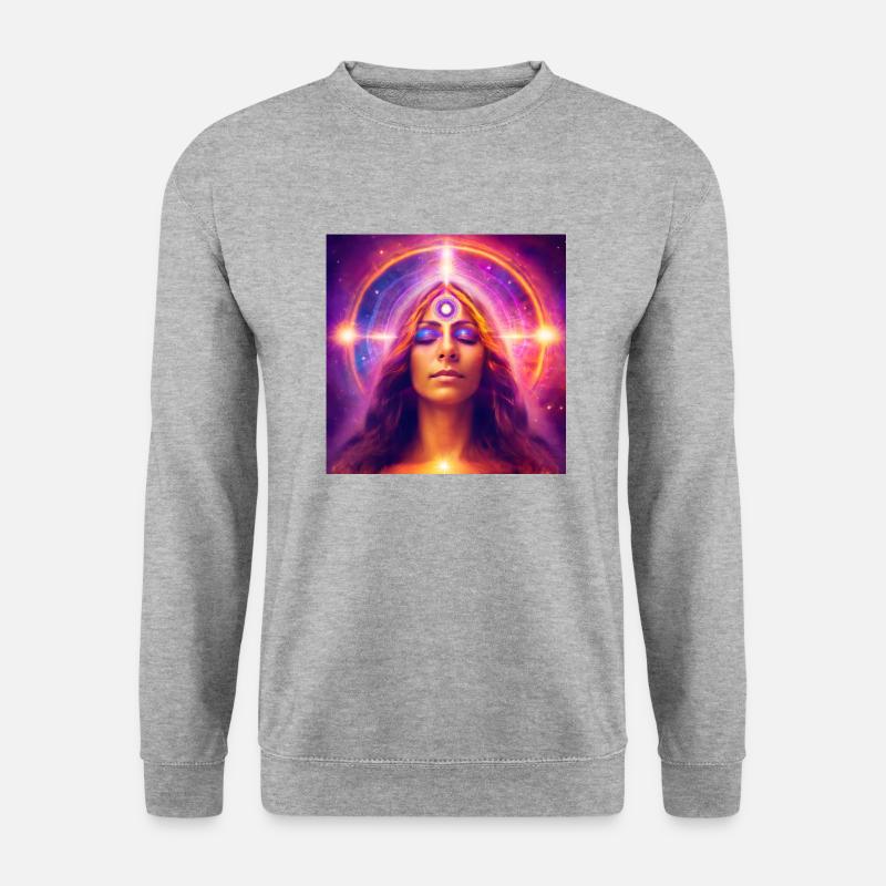 Spiritualität Astrologie - Unisex Pullover - Weißgrau meliert