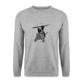 Pormenade - Unisex Sweatshirt - salt & pepper - Front - Alina (178cm) & Michal (187cm)